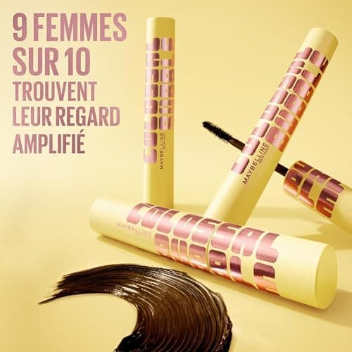 Maybelline New York - Mascara Volume Modulable - Effet Maxi - Cils Définis, Amplifiés, Séparés - Sans Paquets - Tenue Jusqu'à 24h - Colossal Bubble - Teinte : Noir - 10 ml thumbnail 9