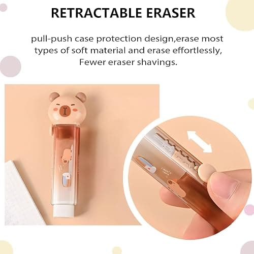 Capybara Stationery Set,Cute Capybara School Supplies,Stationary Gift Set, Japanese Stationery Birthday GIFS, Includes Pencil Sharpener,Eraser, Correction Tape, Ruler, for Office School Supplies thumbnail 6