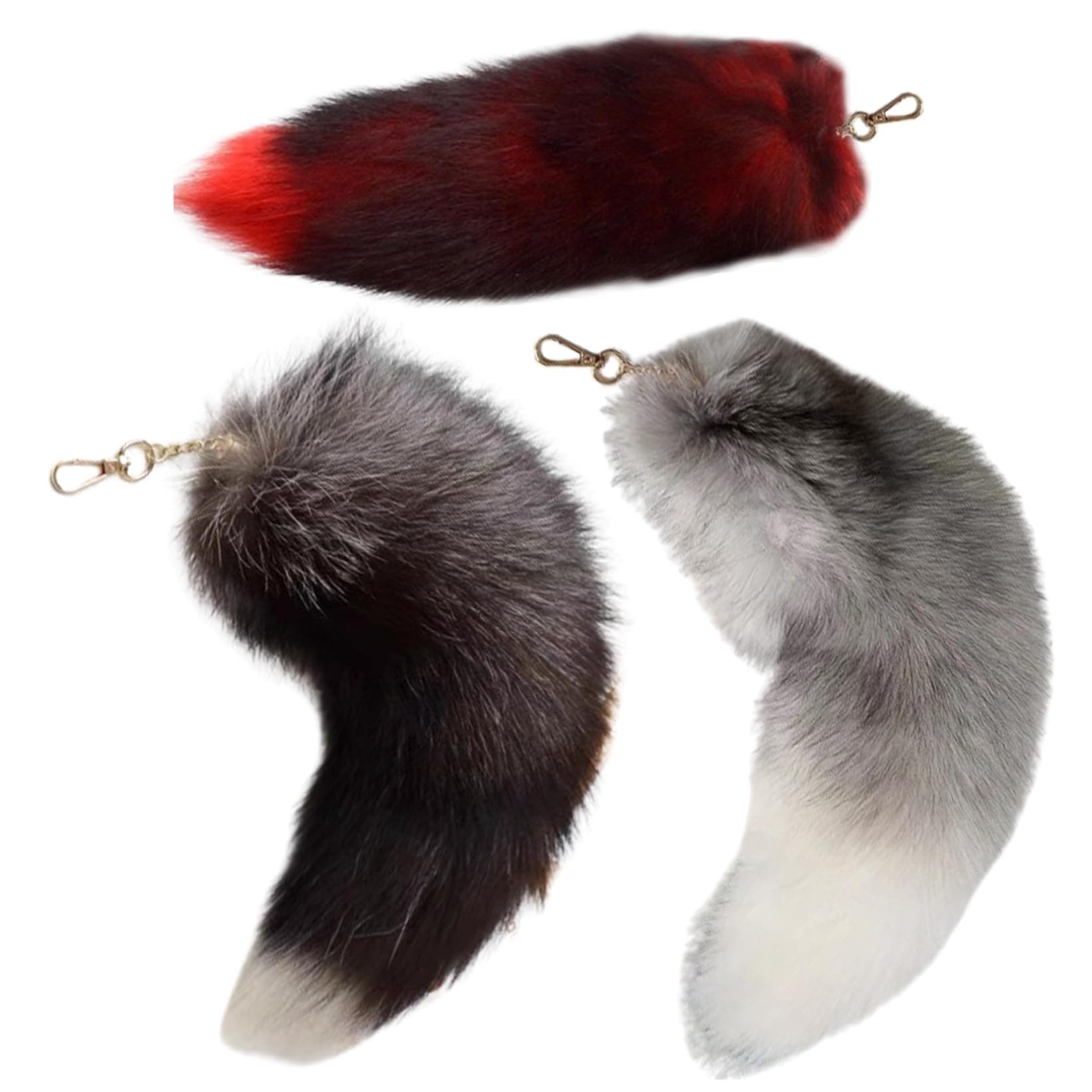 Faux Animal Tail Keychain Fluffy Faux Fur Tail Pendant 15-15.8 Inch Long Tail Charms Keychain for Handbag Backpack Style44, style 5 thumbnail 2
