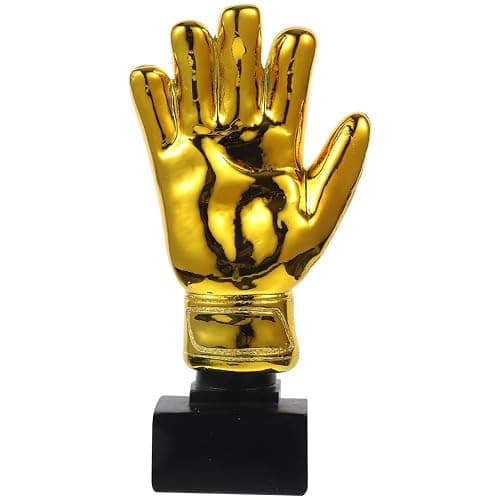 IMIKEYA Award Trophies Goalkeeper Trophy, 10.4 Inch Trophy Gloves Shape Soccer Match Award Cups Fun Prize for Office Kindergarten Celebrations Sports Game Classroom Party Favors for Recognition Gift - Image 1
