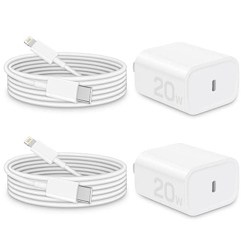CXX i Phone Charger Fast Charging, MFi Certified, 20W USB C Block with 6Ft Charging Cable for i Phone 14/13/12/11/Xs/8, iPad and More [2 Pack] - Image 1