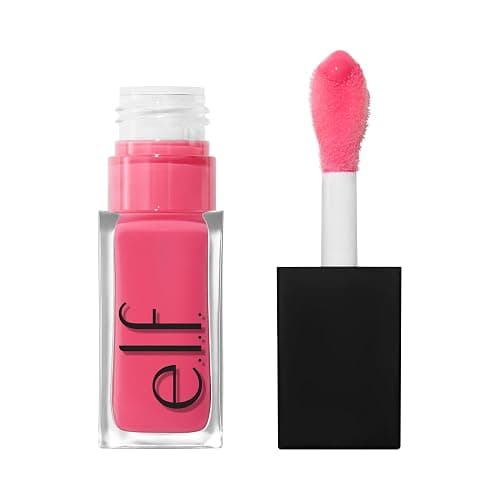 e.l.f. Glow Reviver Plumping Lip Oil, Tinted Lip Plumper For A High-Shine, Plump Finish, Infused With Jojoba Oil, Vegan & Cruelty-Free, Burst Bubble - Image 1