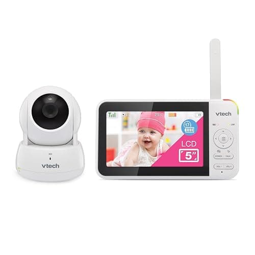 VTech VM924 Video Baby Monitor with Camera, Pan&Tilt, Baby Monitor with 5" LCD Screen,Up to 17 Hrs Battery Life,1.33x Zoom,Night Vision,300m Long Range,Soothing Sounds,2-Way Talk,Secured Transmission - Image 1