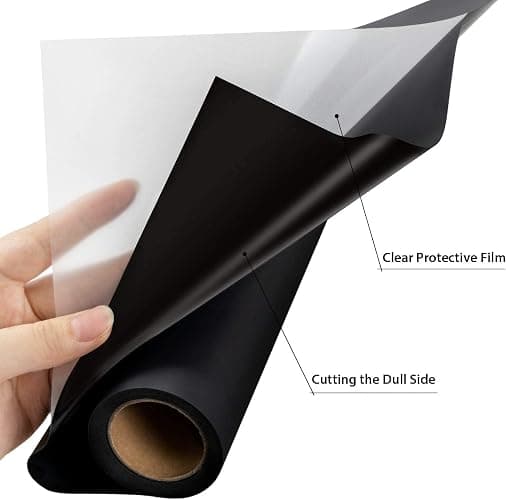 HTVRONT Black HTV Heat Transfer Vinyl Rolls - 12" x 20ft Black Iron on Vinyl for Shirts, Iron on for All Cutting Machines - Easy to Cut & Weed for Craft Heat Vinyl Design thumbnail 5