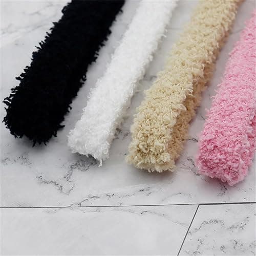 XIANMY Lacets en Peluche pour Chaussures Plates et moelleuses 1,5 cm Cordons de Rechange pour Baskets Chaussures de Sport Chaussures décontractées Bottes 200 cm Blanc thumbnail 5