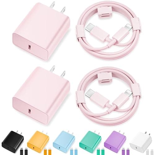 iPhone Charger Fast Charging,[MFi Certified] 2Pack 20W Type C Fast Charger Block with [10FT&6FT] USB C to Lightning Cable Compatible for iPhone 14/13/12/11 Pro Max/Xs Max/XR/X,iPad - Image 1