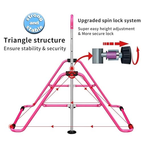 Tepemccu Expandable Gymnastics Bars, Adjustable Height Gymnastic Horizontal Bars, Children Folding Training Bar for Kids thumbnail 4