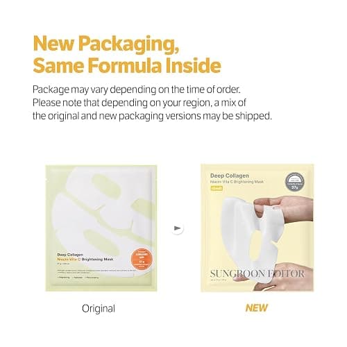SUNGBOON EDITOR Deep Collagen Niacin-Vita C Overnight Mask | Brightening & Wrinkle Care Mask | 2,160,000PPB Collagen + Niacinamide + Vita C | Stocking Stuffers for Women | Korean Skincare, 4ea thumbnail 2