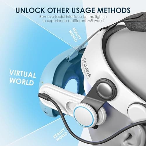 KKCOBVR Q3 PRO Battery Head Strap 10000mh Compatible with Quest 3/3S Extend 2-3H Usage Time Replacement Elite Head Strap Compatible with Quest 3/3S by Adjusting The Side Knobs thumbnail 3