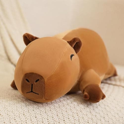 SQEQE Weighted Capybara Plush, Weighted Capybara Stuffed Animal, Cute Plushies Soft Pillow Toy Gift for Kids Adults 23.6 Inch, 3.1 Lbs thumbnail 7