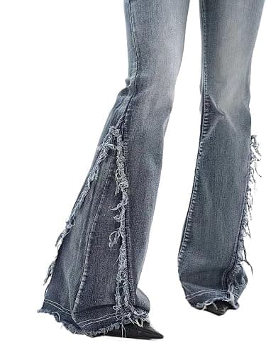 SpeesY Y2K Vintage Damen Streetwear Cargo Ästhetische gerade ausgestellte Hose Jeans thumbnail 5