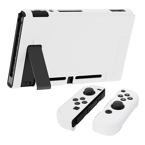 eXtremeRate PlayVital Protective Case Cover for Nintendo Switch Joy-Con Console - White thumbnail 5