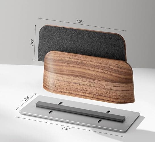 UPERGO Wooden Vertical Laptop Stand, Desk Tray and Headphone Stand thumbnail 7