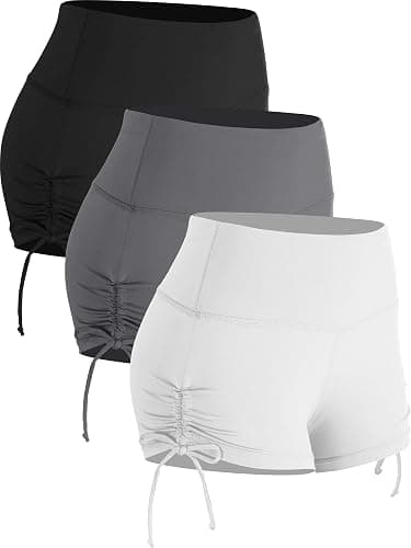 CADMUS Athletic Booty Shorts for Women 3 Pack High Waisted Workout Pro - Small - Booty Shorts: Inseam 2",black,grey,white - Image 1