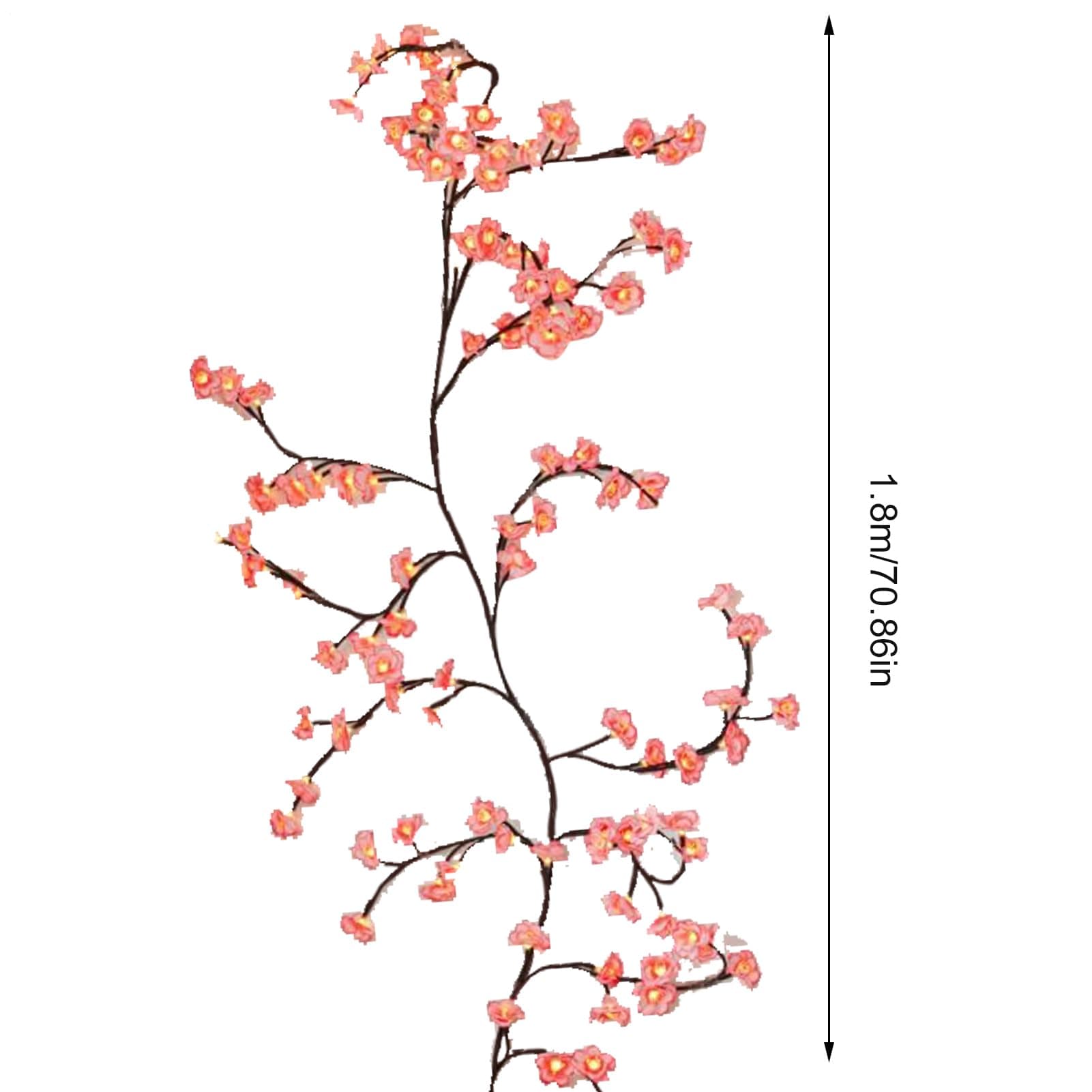 LED Tree Branch Lights for Wall - Pink Flowers Enchanted Willow Vine Lights,8 Modes Indoor Wall Decor for Home Living Room Bedroom Holiday Christmas Window Door thumbnail 5