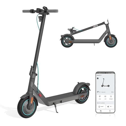 Odys Alpha X5 Faltbarer E-Scooter mit Straßenzulassung & Appanbindung (max 20 km/h, bis zu 50km Reichweite & bis max 119kg Gesamtgewicht, 10" Luftreifen, duales Bremssystem, LED-Farbdisplay, schwarz) thumbnail 7
