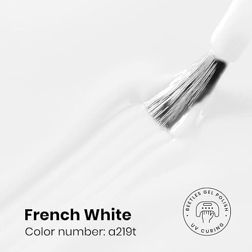 Beetles White Gel Nail Polish - French White 1PC 15ml Gel Polish Soak Off UV LED Needed Nail Art Manicure Salon DIY Design at Home Spring Nails Gifts for Woman thumbnail 2