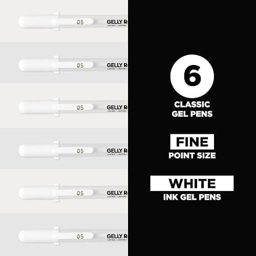 Sakura Gelly Roll Classic 05 (Fine Pt.) 6pk Pen, White thumbnail 2