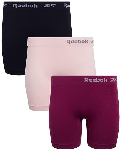 Reebok Womens Boyshorts Underwear - 3 Pack Soft Stretch 6" Inseam Long Leg Boyshort Panties Seamless Underwear for Women - Image 1