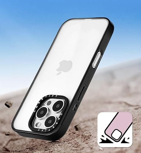 CASETiFY Compact iPhone 16 Case [4 ft. 2X Military Grade Drop Protection/Slim/Lightweight] - Rabbit Ribbon - Clear Black thumbnail 5