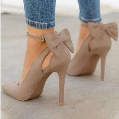 Donne a Punta Punta Tacchi Alti Donna Tacchi Sottili Signore Sexy Pompe da Donna Fibbia Cinturino Femminile Moda Bowknot Scarpe Size 37-40 thumbnail 3