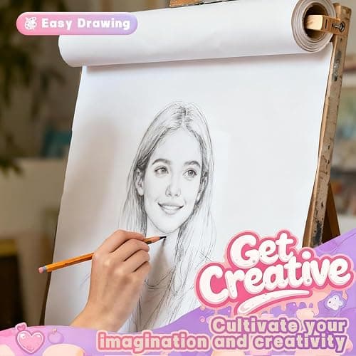 PerkHomy Craft Paper Roll 15" x 450" Kraft Paper White Easel Paper Roll for Kids Moving Gift Wrapping Art Bulletin Board Paper Floor Covering Bouquet Flower Packing Painting Drawing Poster Chart Paper thumbnail 3