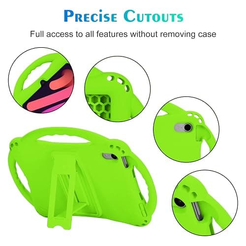 TopEsct Kids Case for iPad mini 7 (A17 Pro) 2024 /iPad Mini6 2021, Shockproof Silicone Cover with Handle Stand for 8.3" iPad mini 6th/7th Gen,Green thumbnail 4