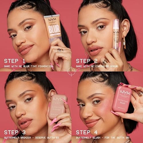 NYX PROFESSIONAL MAKEUP Buttermelt Powder Blush, Fade and Transfer-Resistant Blush, Up to 12HR Make Up Wear, Vegan Formula - Butta Together - 02 Butta Together - 0.17 Ounce (Pack of 1) thumbnail 10