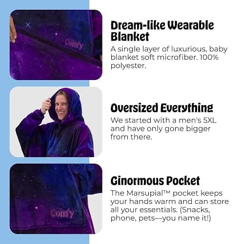 THE COMFY Dream | Oversized Light Microfiber Wearable Blanket, Seen on Shark Tank, One Size Fits All thumbnail 5