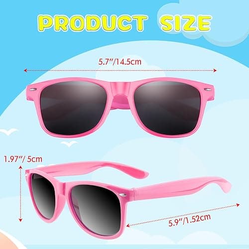 ASTARON 12 Pack Party Sunglasses Bulk Neon Party Favors for Beach Wedding Party Pool Supplies thumbnail 2