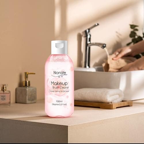 Norate Makeup Brush Cleaner, Make Up Brush Cleaner Solution + Makeup Brush Cleansing Pad, Brush Cleaner Mat for Brushes, Deep Clean Shampoo, Gentle Formula Cruelty Free, 2 Piece Set thumbnail 6