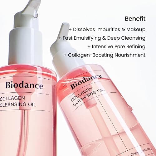 BIODANCE Collagen Cleansing Oil, Facial Oil Cleanser, Gentle Makeup Remover, Bleackhed and Whitehead Remover for Sensitive Skin, Korean Skin Careㅣ6.76 fl. oz. (200 ml) thumbnail 4