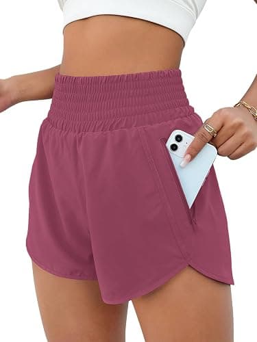 BMJL Women's Athletic Shorts High Waisted Running Short Pocket 2.5" Sporty Shorts Gym Workout Shorts - Image 1