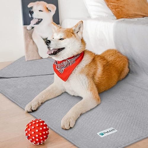 PetAmi Waterproof Dog Blanket, Leakproof Puppy Blanket for Small Medium Dogs, Furniture Sofa Couch Cover Protector, Fleece Pet Throw Indoor Cat Kitten, Reversible Washable Soft Plush, 29x40 Light Gray thumbnail 5
