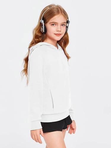Meikulo Girls' Hoodies Sweatshirts Long Sleeve Casual Lightweight Pullover Tops with Pockets 4-15 Years thumbnail 3