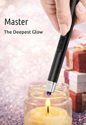 REIDEA Electric Lighter S4 Candle Lighter USB Rechargeable with Safety Switch, Flameless Portable Fast Heat Windproof Plasma Electronic Lighters, Perfect for Home Cooking BBQ Camping Stove Fireworks thumbnail 4