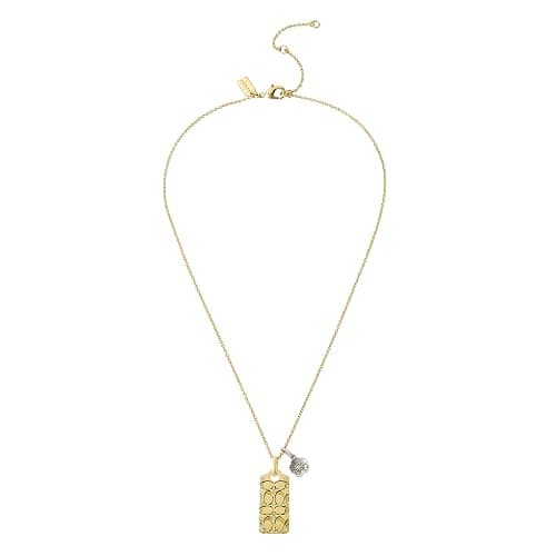 Coach Quilted C Tag Pendant Necklace thumbnail 2