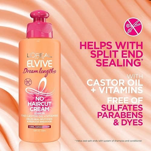 L'Oreal Paris Elvive Dream Lengths No Haircut Cream Leave In Conditioner, 6.8 fl. oz. thumbnail 4