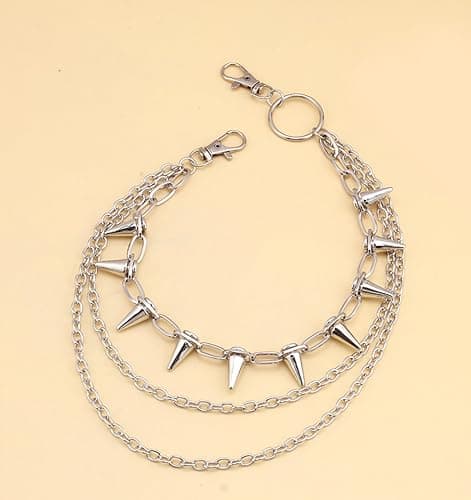 QWALIT Pants Chain for Men Pocket Chain for Pants Jean Chains for Men Jean Chains Chains for Jeans Biker Chain Hip Chain Jean Chains for Women Pants Chain for Women Hip Jewelry for Women Punk Chain thumbnail 8