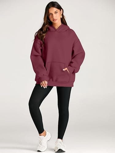 EFAN Women's Oversized Fleece Hoodie, Cozy Plush Pullover Sweatshirt with Pocket thumbnail 6