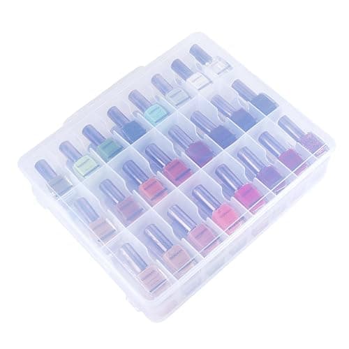 Kissbuty Universal Nail Polish Holder Organizer for 48 Bottles Adjustable Dividers Space Saver thumbnail 7