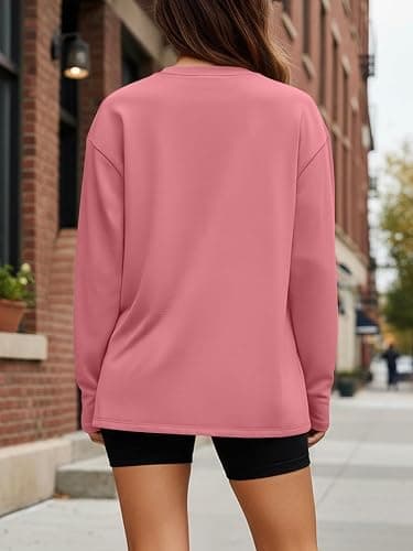 Trendy Queen Womens Oversized Long Sleeve T Shirts 2026 Basic Crewneck Tee Fall Tops Casual Workout Y2K Clothes thumbnail 4