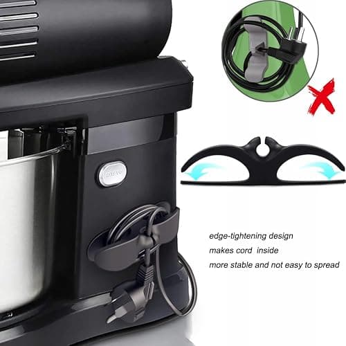 SisBroo Cord Organizer for Appliances, 4PCS Kitchen Appliance Cord Winder Cable Organizer, Cord Holder Cord Wrapper for Appliances Stick on Pressure Cooker, Mixer, Blender, Coffee Maker, Air Fryer thumbnail 6