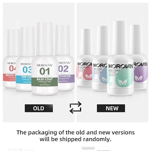 Morovan Dip Powder Liquid Set with Activator Base Top Coat and Dipping Powder Brush Saver 4pcs 0.5oz for Dip Nail Kit thumbnail 6