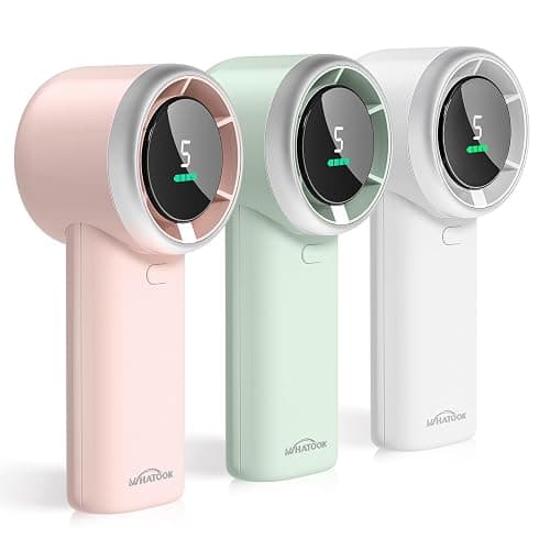 WHATOOK Portable Mini Fan: High Speed Cooling Fan, 10 Hours Battery Life, USB Rechargeable, Small Essentials for Women, Beach Travel, Vacation (Pink) thumbnail 7