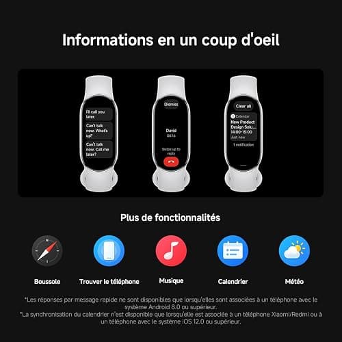 XIAOMI Smart Band 10, Bracelet Connecté, Autonomie 21 jours, rose | Charge rapide, suivi sommeil et santé, 150+ sports, iOS et Android, 5 ATM, garantie 2 ans, cadres multimatériaux thumbnail 14