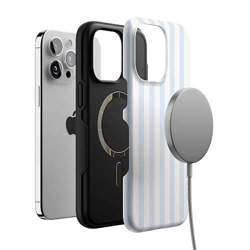 Casely iPhone 15 Pro Max Case | Blue Stripes | Sunday Best | Bold Protective Design | Compatible with MagSafe thumbnail 9