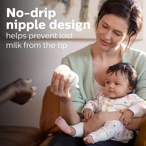 Philips Avent Natural Baby Bottle with Natural Response Nipple (Slow Flow, Flow 2), 4oz, 3-pack, SCY900/03 - Clear - 4oz - 3-pack thumbnail 6