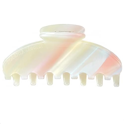 Luxury whitepink Hair Claw Clip Premium Acetate Strong Hold 4 Inch | Superior Quality thumbnail 8