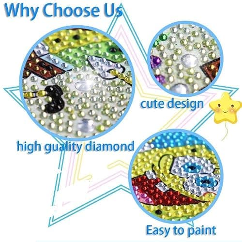 PERFECTSIGHT Cute 5D Diamond Art Kits, Kawaii DIY Painting Art for Adults Teen, 4 Pack Diamond Arts and Crafts Sets, Big Gem Full Drill Diamond Dots for Women (SLO) thumbnail 3